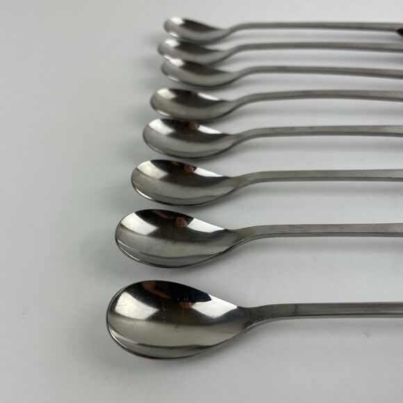 VTG ELDAN Stainless Flatware Spoons Forks Silverware Black Japan MCM 18 Piece - Picture 7 of 16